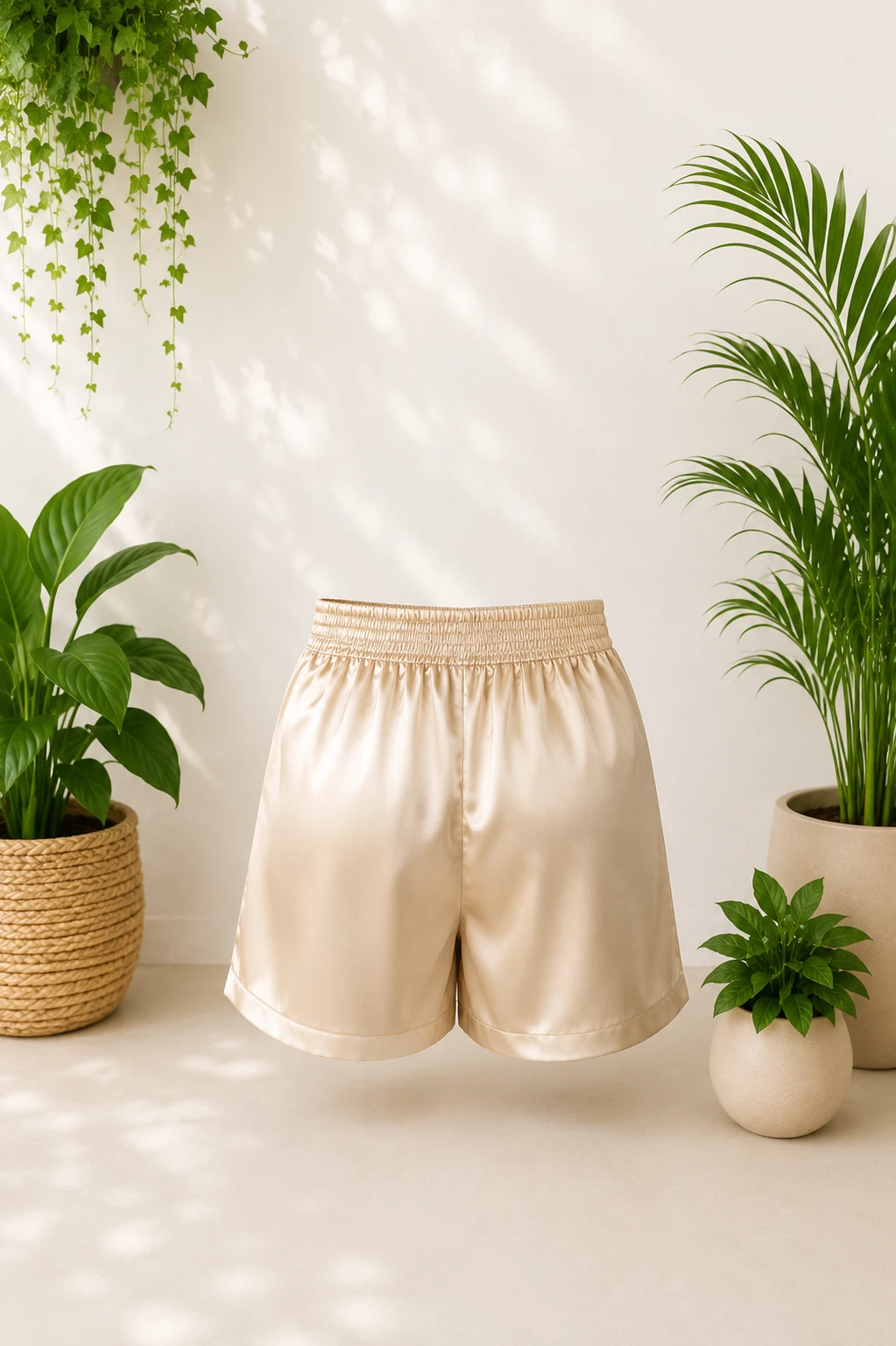 Short efeito cetim Kiabi bege 🌹38 🌹 – photo 2
